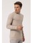 Erkek Balıkçı Yaka Slim Fit Fitilli Triko Kazak 6091288 Bej 2