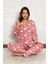 Kadın Kışlık Welsoft Peluş Polar Düğmeli Pijama Takımı 1