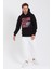 Amazing Crash  Kapüşonlu Kanguru Cepli Baskılı Sweatshirt 3