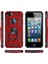Apple iPhone 5 Kılıf Metal Yüzüklü Tank Zırh Standlı Kılıf 4