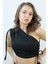 Tek Omuz Büzgülü Crop Top, Tasarım, Hediye, Büyük Beden 1