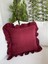 Decamor Home Vintage Fırfırlı Bordo Kırlent Kılıfı 3