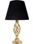 Modern Gold Burgulu Ayak Siyah Abajur 1