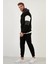 Renk Bloklu Regular Fit Kapüşonlu İçi Tüylü Yumuşak Şardonlu Sweat Erkek SWEAT 5905299 3