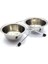 Duo Ayaklı 2'li Çelik Mama Kabı 17 cm 700 ml 1
