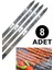 Paslanmaz Çelikten (Krom) 3mm Adana Kebab Şiş 2.5CMX60CM (8 Adet) 1