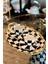 Damalı Siyah Oval Tepsi 2
