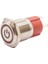 16D-P1Z-EC 16MM Düz Anahtarlı Işıklı Power Metal Buton - Kırmızı 1