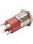 16D-P1Z-EC 16MM Düz Anahtarlı Işıklı Power Metal Buton - Kırmızı 2