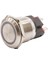 22E-P1-E 22MM Düz Yaylı Işıklı Metal Buton - Beyaz 1