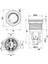 22E-P1-E 22MM Düz Yaylı Işıklı Metal Buton - Beyaz 3