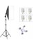 Softbox 4 Duylu Softbox (1 Adet) + 2 M Işık Ayağı +4 Adet 20 Watt LED Lamba (Toplam 7200 Lümen) 1