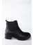 Siyah Deri Kadın Bot N555053903 4