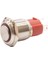 16D-G1-E 16MM Çıkık Yaylı Işıklı Metal Buton - Kırmızı 1