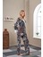Kadın Uzun Kollu 3lü Pijama Takımı 23547 4