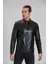 Erkek Siyah Hakiki Deri Ceket 1
