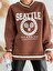 Seattle Baskılı 3 Iplik Oversize Sweatshirt 1