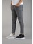 Erkek Slim Fit Dar Kesim Kot Pantolon Gri 4