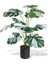 Yapay Çiçek Saksıda Monstera Yeşil Beyaz Deve Tabanı 12DAL 70CM Salon Çiçeği Yapay Bitki 1