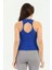Saks Mavisi Askılı Slim Fit Ribana Kadın Atlet 4