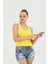 Sarı Askılı Slim Fit Ribana Kadın Atlet 2