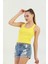 Sarı Askılı Slim Fit Ribana Kadın Atlet 4