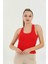 Kırmızı Çapraz Askılı Slim Fit Ribana Kadın Atlet 2