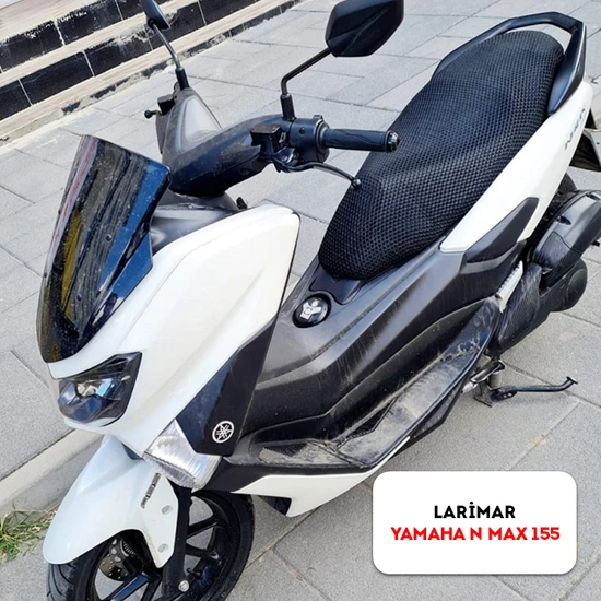 Larimar Yamaha N Max 155 Sele Koltuk Kılıfı 3D Çift Kat File Terletme Yapmaz - Alttan Cırtlı