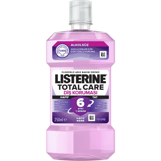Listerine Total Care Hafif Tat Alkolsüz Ağız Bakım Suyu 250 Ml