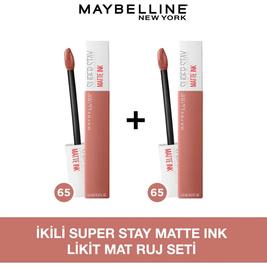 Maybelline 2'li Super Stay Matte Ink Likit Mat Ruj Seti - Seductress