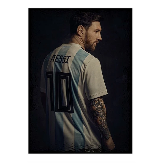 Ekart Lionel Messi Futbol Hediyelik Mdf Tablo