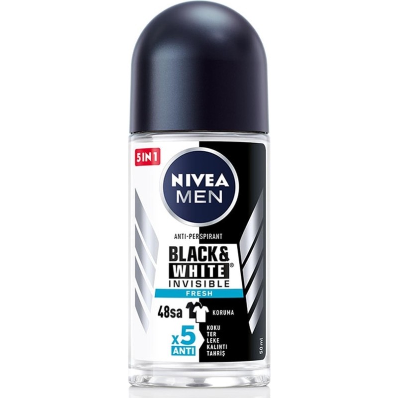 Nivea Men Invisible Black & White Fresh Erkek Deodorant Roll-On 50 ml