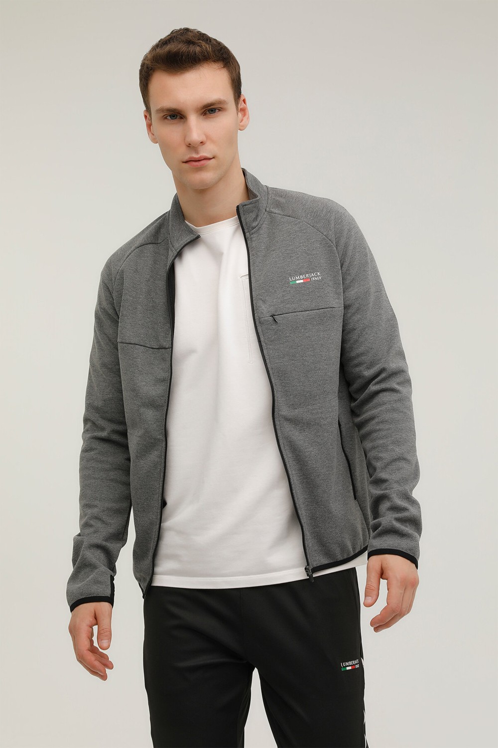 Lumberjack M-Numa Track Top 2pr Antrasit Erkek Eşofman Üstü görsel 6