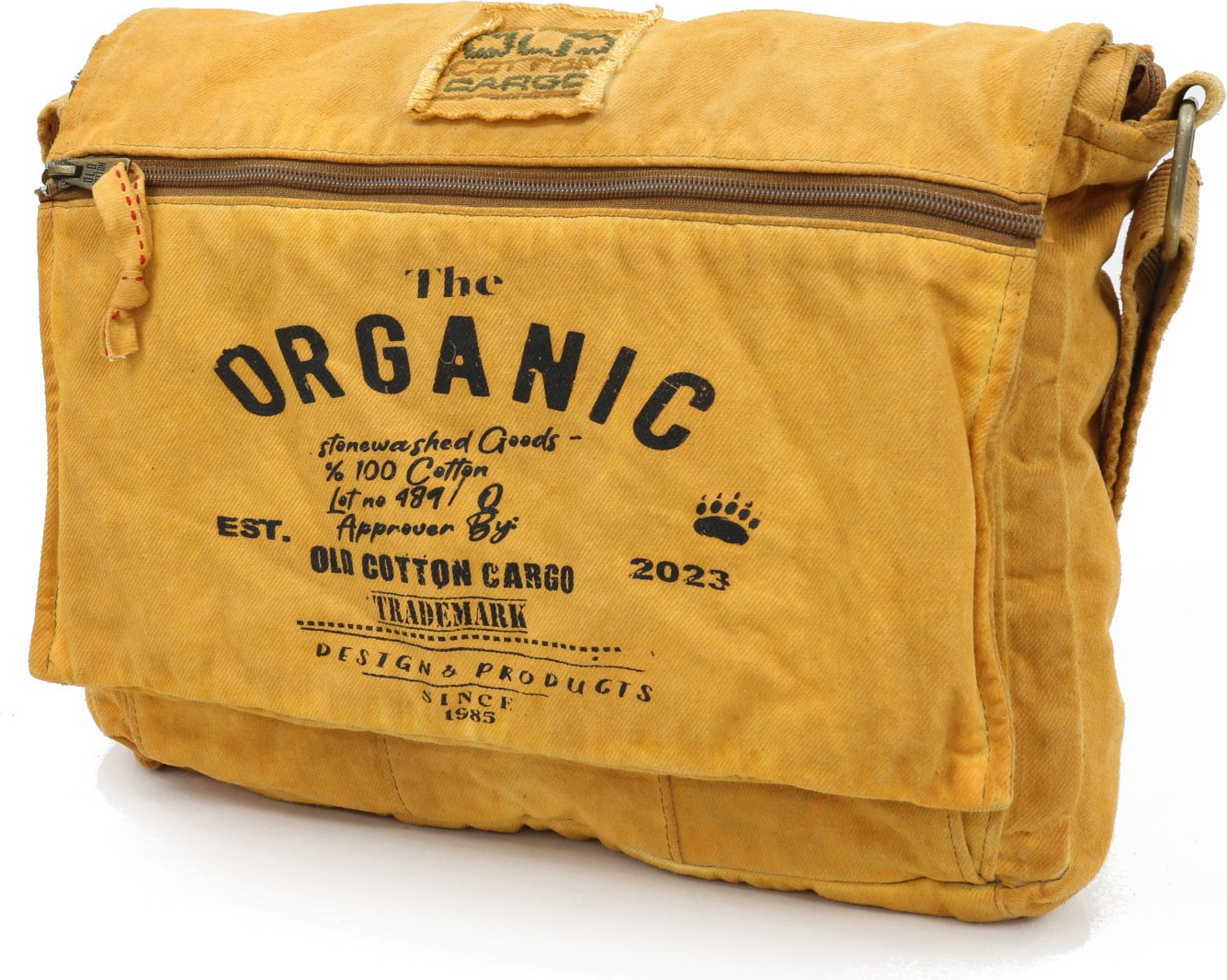 Old Cotton Cargo Old Cotton 8128 Salaş Kanvas Omuz Postacı Antrasit Siyah Laptop Okul Seyahat Günlük Vintage Kumaş Çanta