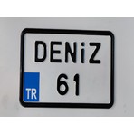 Ayz Markalama Bisiklet Plakası, Ufak Motor Plakası, 12X18 cm Plaka, Cam Önü Plakası, Dekor Plaka, Süs Plakası, Isim Plaka