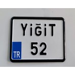 Ayz Markalama Bisiklet Plakası, Ufak Motor Plakası, 12X18 cm Plaka, Cam Önü Plakası, Dekor Plaka, Süs Plakası, Isim Plaka