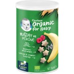 Gerber Organik Pirinçli Buğdaylı Muzlu ve Ahududulu  Bebek ve Küçük Çocuk Atıştırmalığı 35 gr