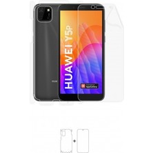 Wrapsol Huawei Y5P Full Body Ekran Koruyucu Ön Arka Yan Darbe Emici Poliüretan Film