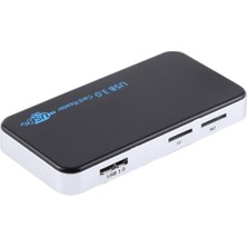 Zsykd USB 3.0 Kart Okuyucu, Süper Hız 5gbps, Destek Cf / Sd / Tf / M2 / Xd / Ms Kart, Plastik Kabuk (Yurt Dışından)