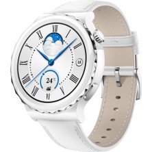 Huawei Watch Gt3 Pro 43MM Seramik Kasa - Beyaz Deri