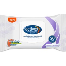 Activex Islak Havlu Mendil Hassas 50 Yaprak 12 Li Set (600 Yaprak) Plastik Kapaklı