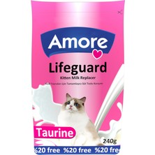Amore Lifeguard Kedi Süt Tozu 480GR ve 3 Kedi Boyun Tasması ve Biberon
