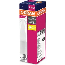 Osram Led Value 7W Sarı Işık E-14 806lm Ampul