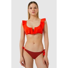 Ayyıldız 5400 Kiremit Fırfırlı Bikini Takımı