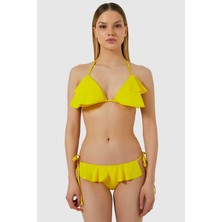 Ayyıldız 5403 Sarı Fırfırlı Bikini Takımı