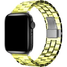 noktaks - Apple Watch Ultra 49mm - Kordon Strap Kayış KRD-33 - Sarı