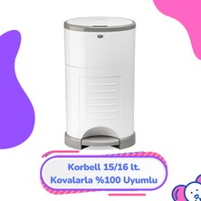 Korbell 16L Uyumlu Yerli Çöp Poşeti 2000 Bez Kapasiteli 4'lü