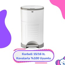 Korbell 16L Uyumlu Yerli Çöp Poşeti - 3 Paket - 1500 Bez Kapasiteli