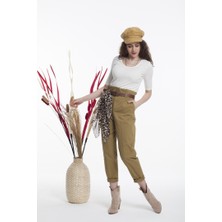 Lime Gabardin Pantolon