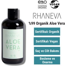Rhaneva %99 Organik Aloe Vera Jel, Organik ve Vegan Sertifikalı, 250 ml